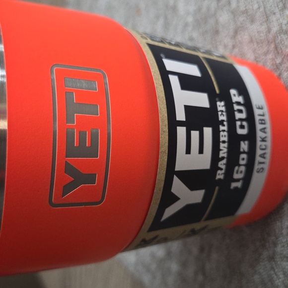 Yeti Rambler 16oz Cup - Vibrant  Solar Flare - Picture 2 of 8
